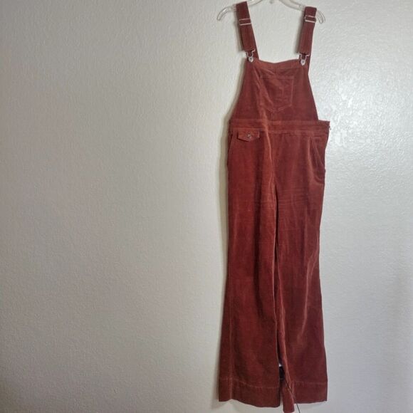 Anthropologie Pilcro Corduroy flare Overalls sz 27 - Picture 2 of 11